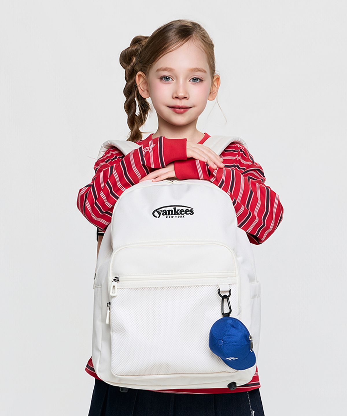 엠엘비 키즈(MLB KIDS) 메쉬 루키 백팩 NY (Cream)