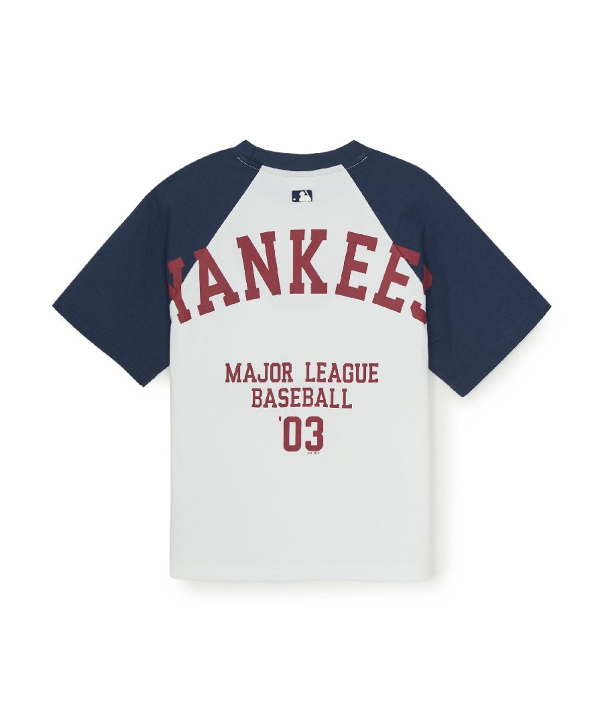 엠엘비 키즈(MLB KIDS) 스포티브 바시티 라글란 티셔츠 NY (White)
