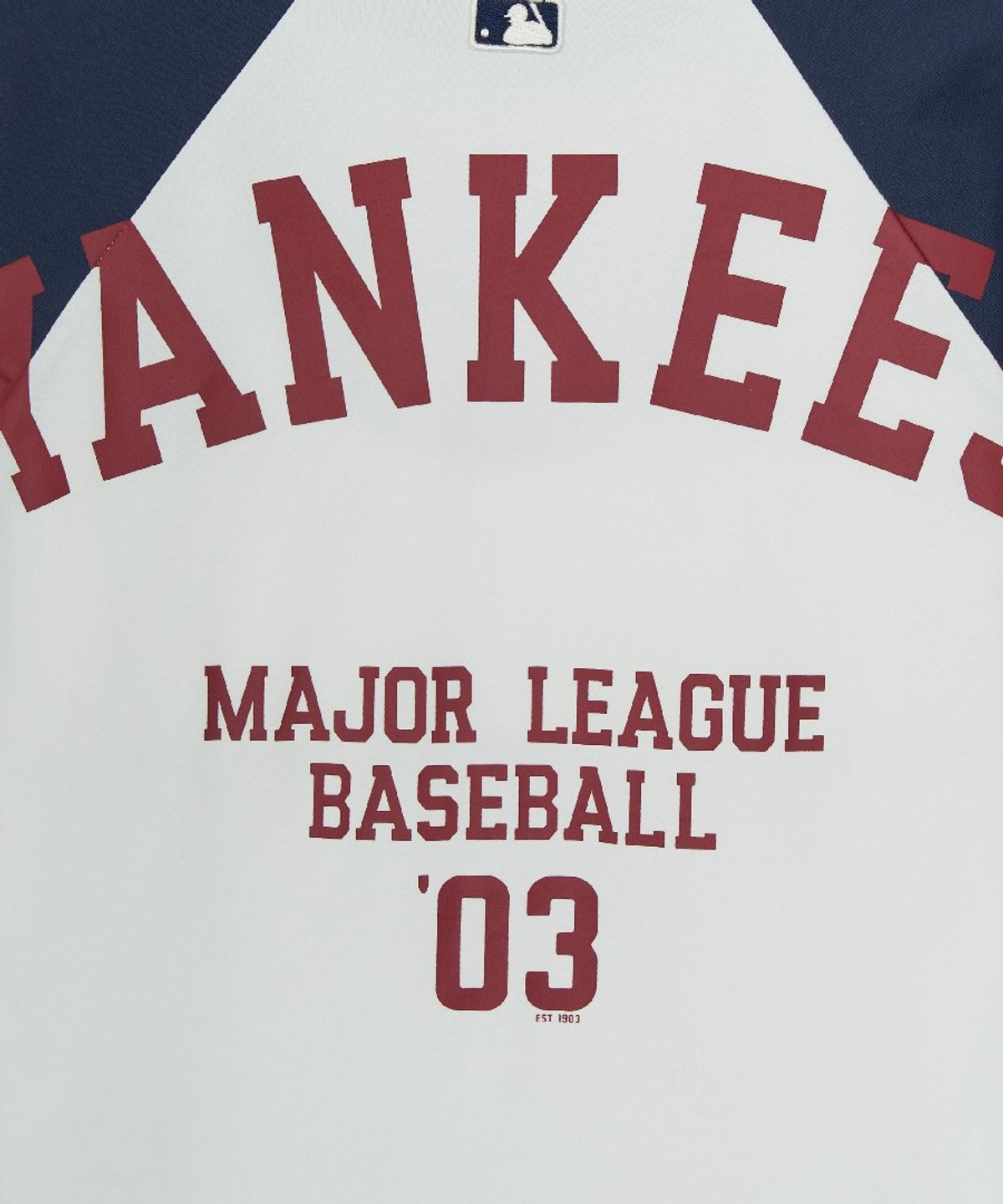 엠엘비 키즈(MLB KIDS) 스포티브 바시티 라글란 티셔츠 NY (White)