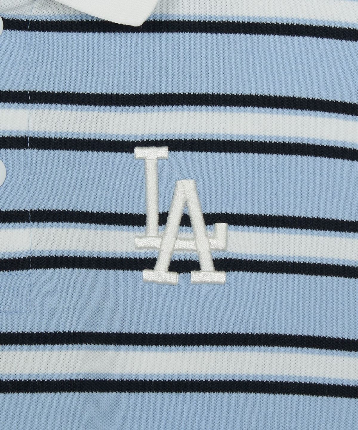 엠엘비 키즈(MLB KIDS) 바시티 럭비 반팔 티셔츠 LA (L.Blue)