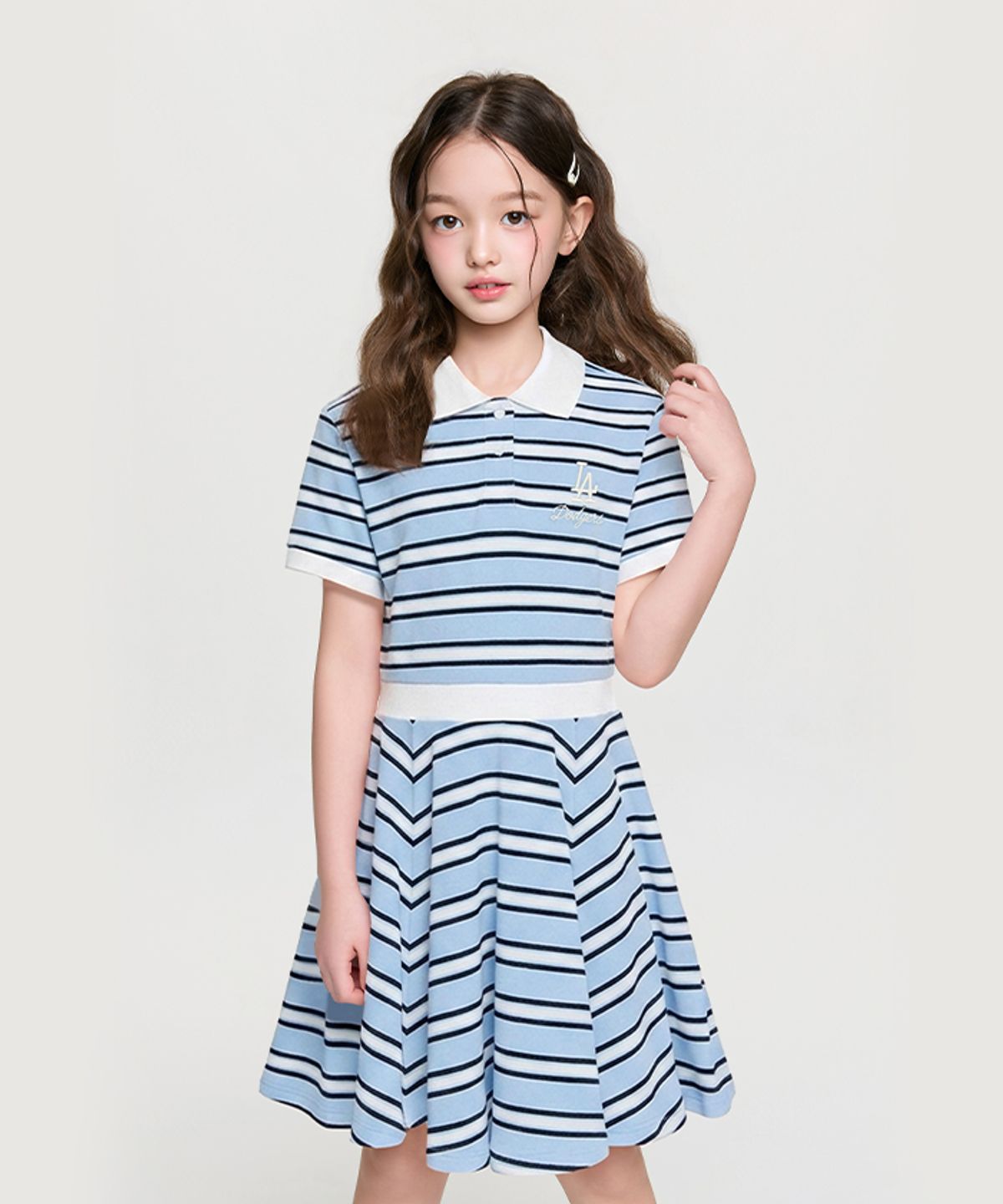 엠엘비 키즈(MLB KIDS) 바시티 피케 원피스 LA (L.Blue)