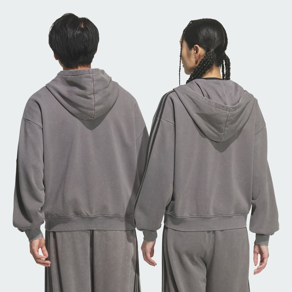 아디다스(ADIDAS) 팀가이스트 풀집 후디 - 그레이포그 / KQ5525