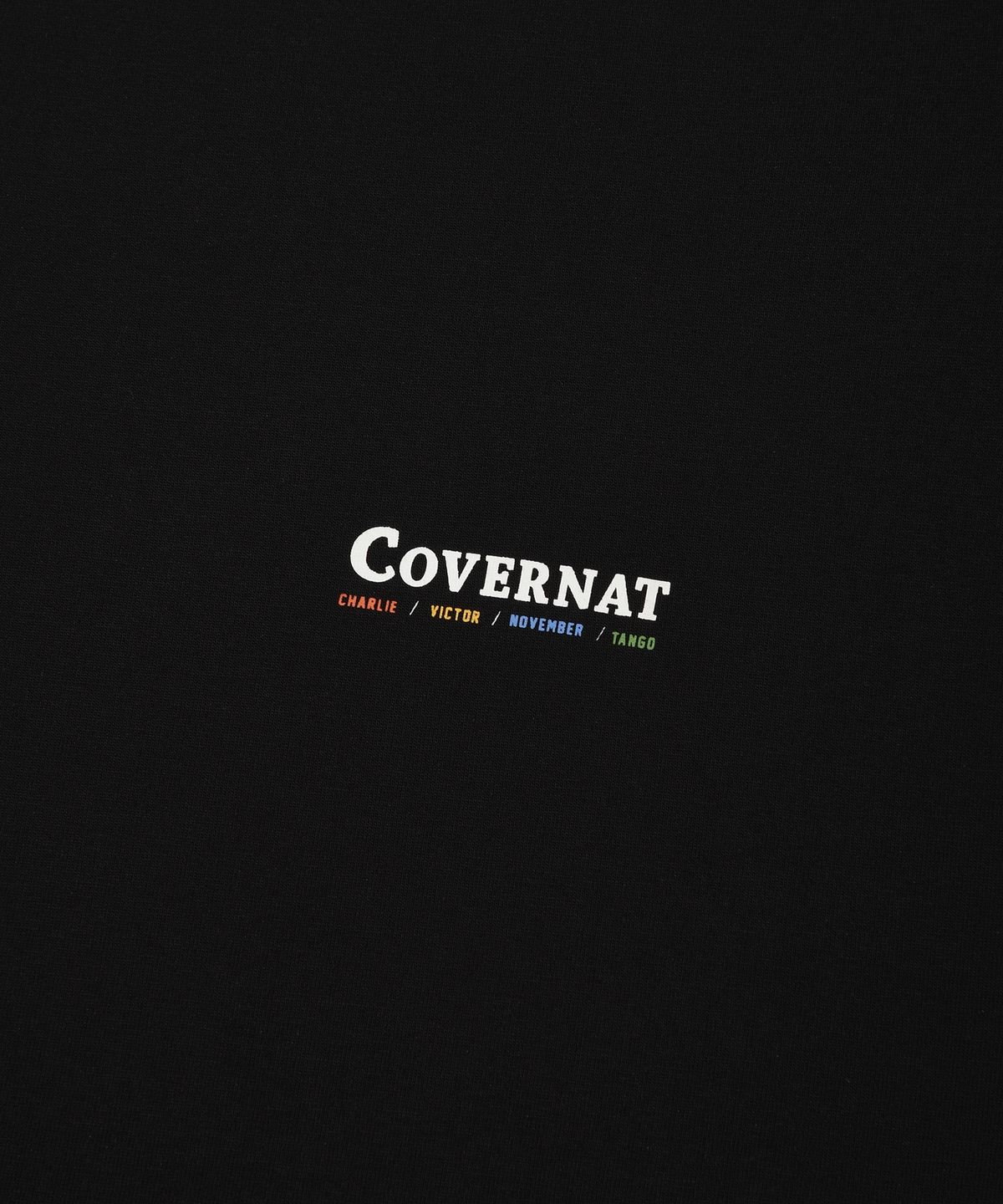 커버낫(COVERNAT) 쿨 코튼 플래그 그래픽 티셔츠 블랙