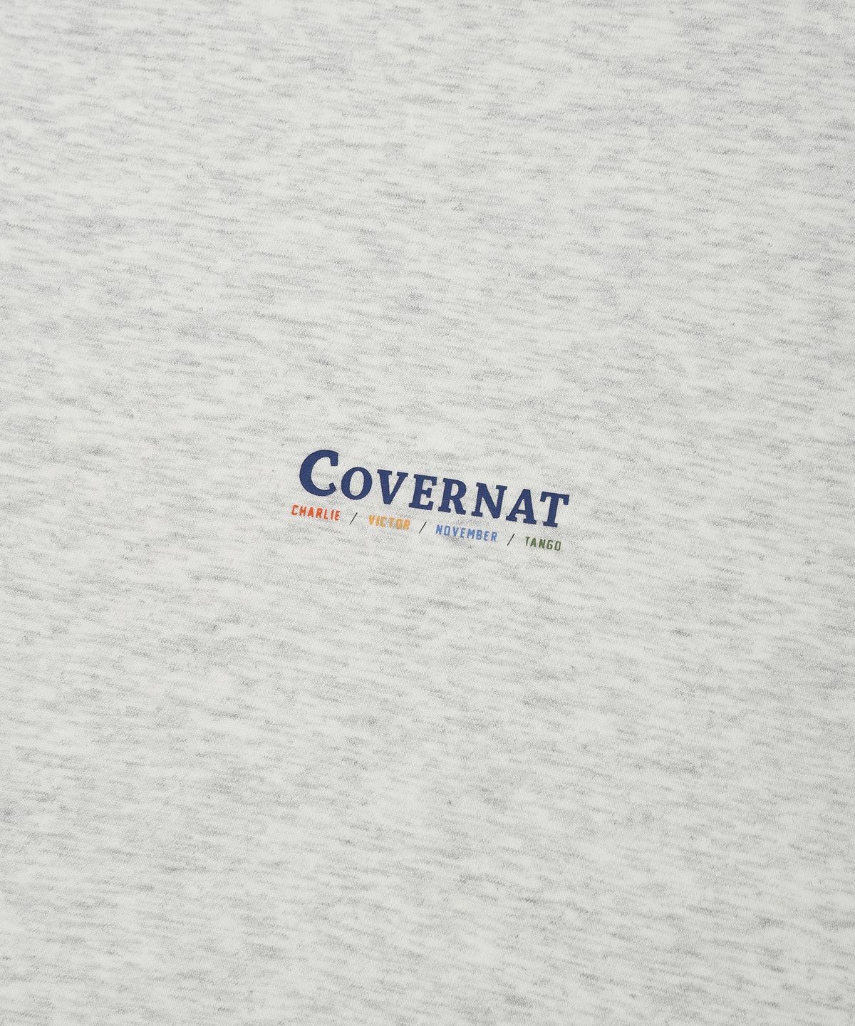 커버낫(COVERNAT) 쿨 코튼 플래그 그래픽 티셔츠 헤더 그레이
