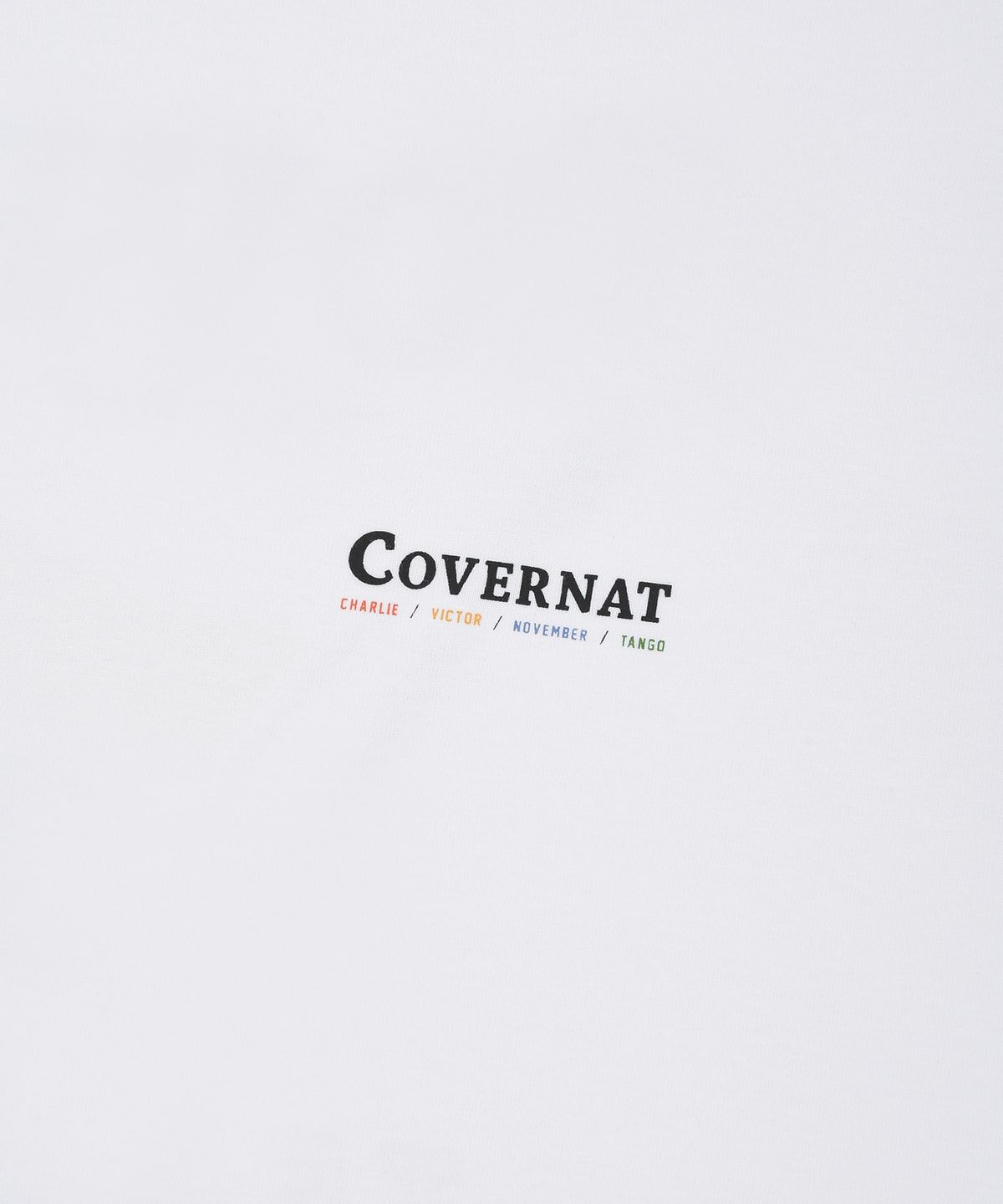커버낫(COVERNAT) 쿨 코튼 플래그 그래픽 티셔츠 화이트