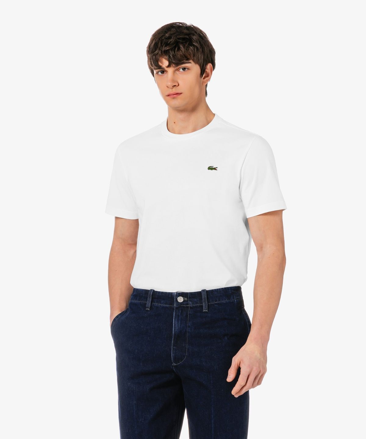 라코스테(LACOSTE) 남성 베이직 크루넥 반팔 티셔츠 TH380E-56G 001