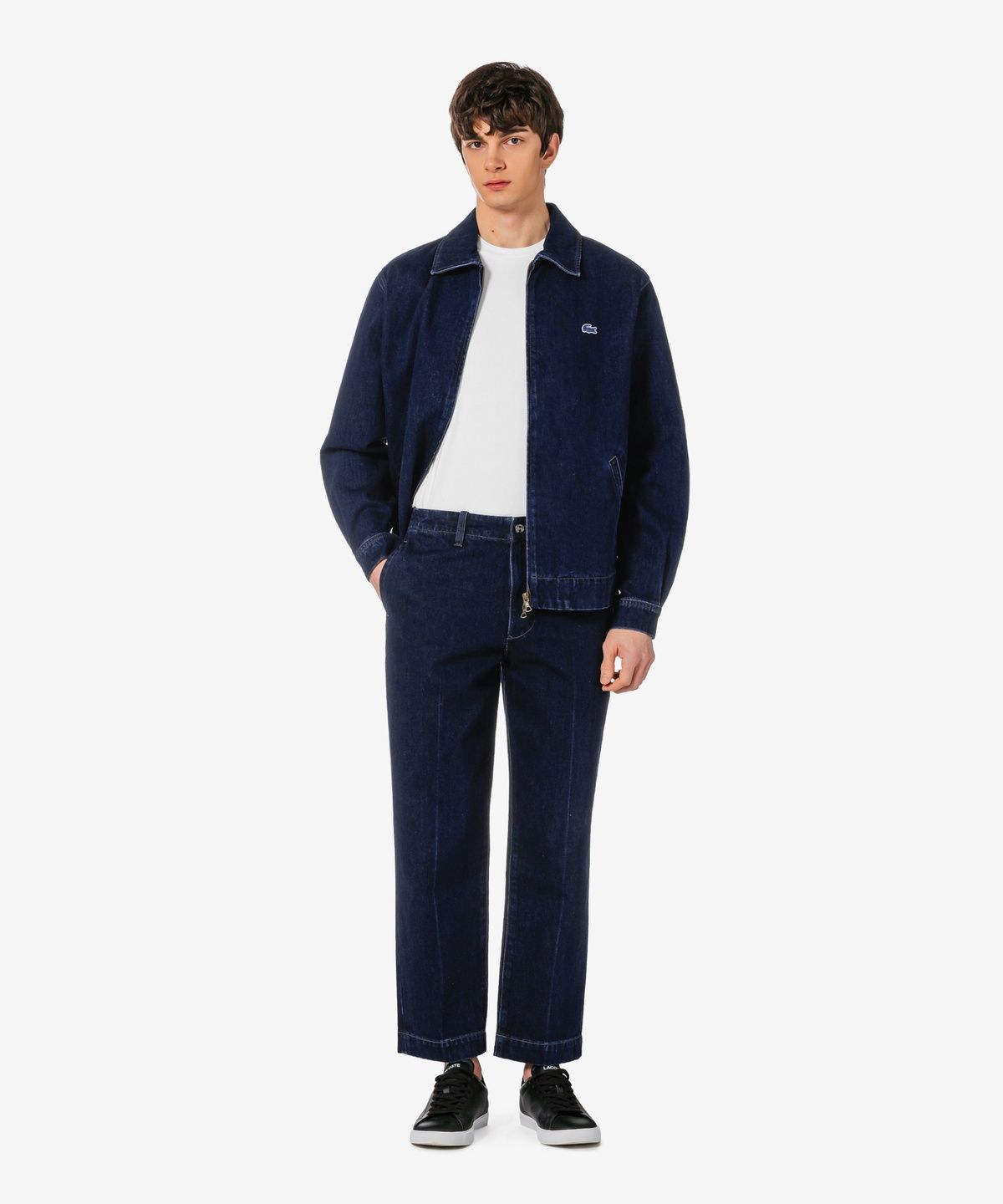 라코스테(LACOSTE) 남성 베이직 크루넥 반팔 티셔츠 TH380E-56G 001