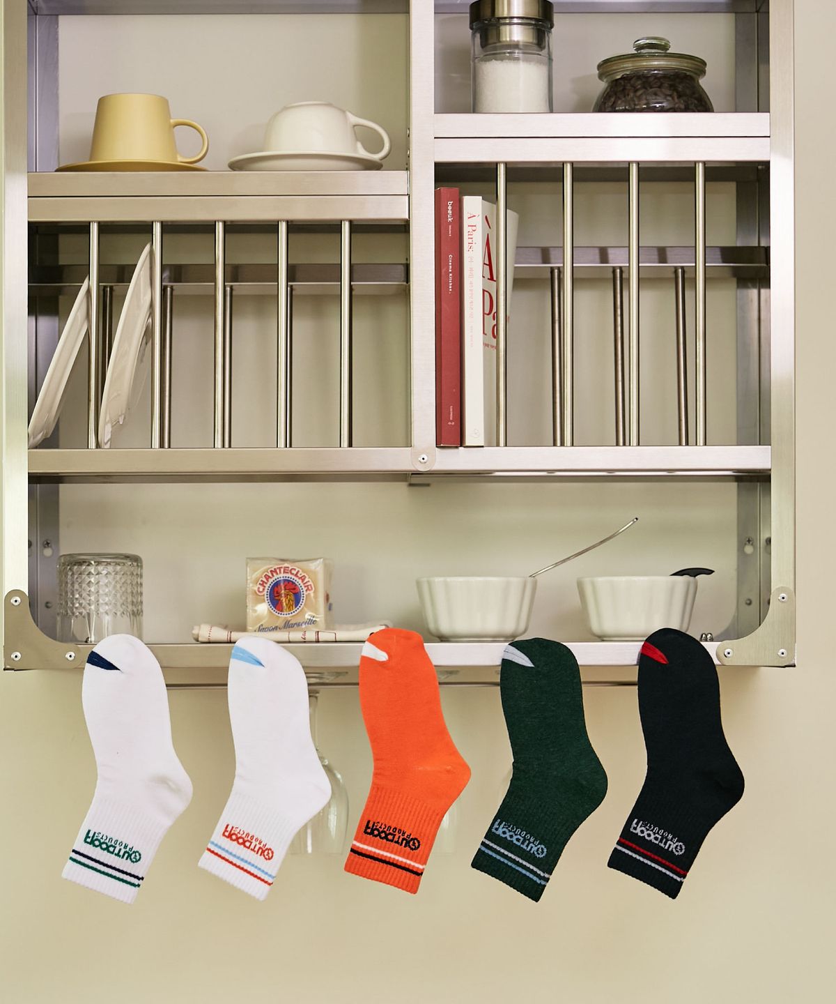 아웃도어 프로덕츠 키즈(OUTDOOR PRODUCTS KIDS) 스트라이프 중목 양말 5족