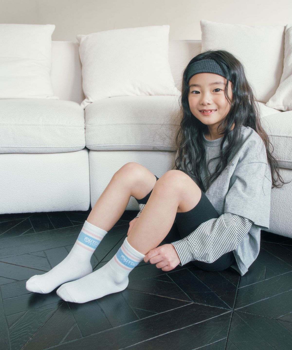 아웃도어 프로덕츠 키즈(OUTDOOR PRODUCTS KIDS) 심플 중목 양말 5족 (3colors)