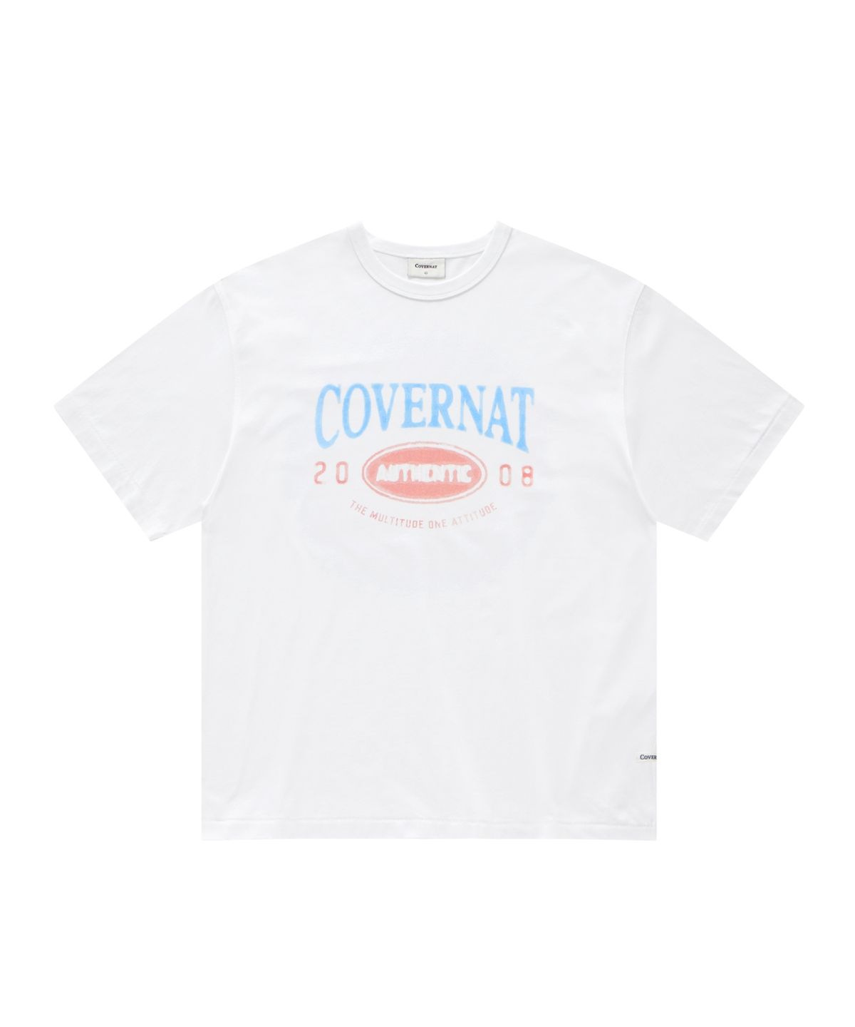 커버낫(COVERNAT) 브러시 레터링 그래픽 티셔츠 화이트