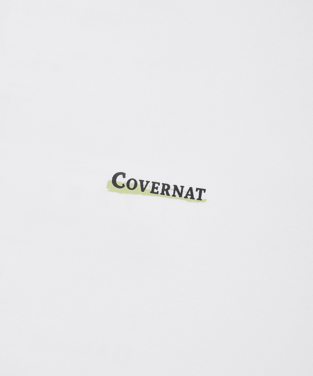 커버낫(COVERNAT) 수피마 라벨 그래픽 티셔츠 화이트
