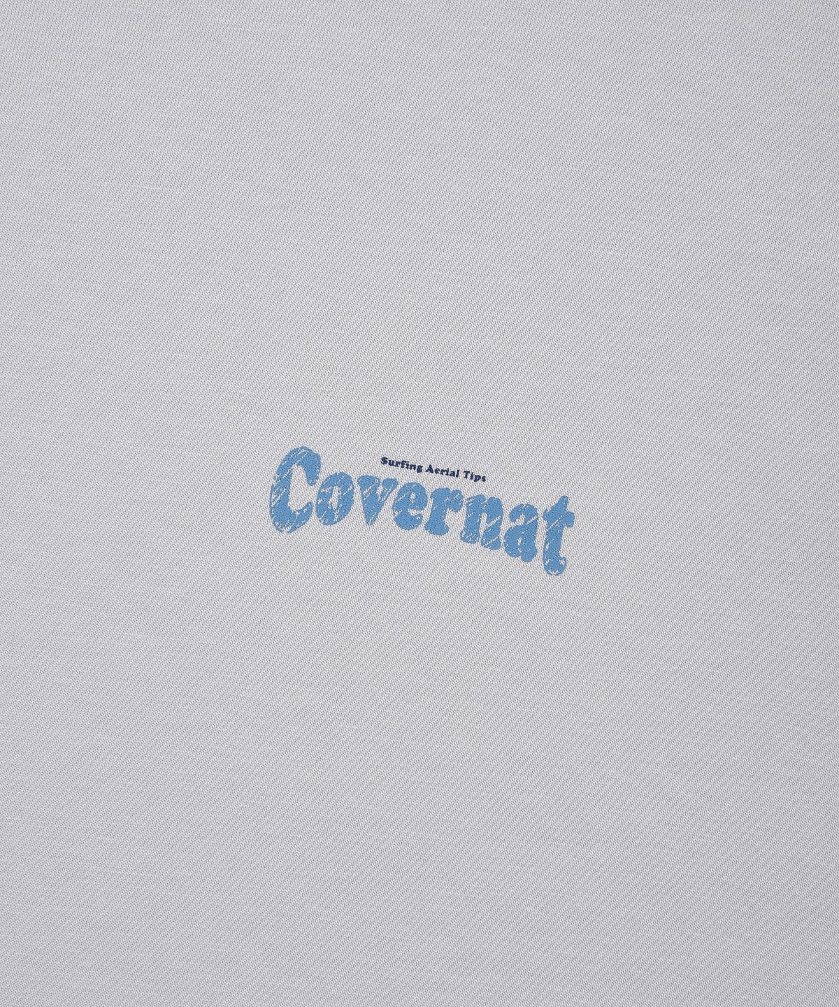 커버낫(COVERNAT) 쿨 코튼 서핑 모션 그래픽 티셔츠 라이트 퍼플