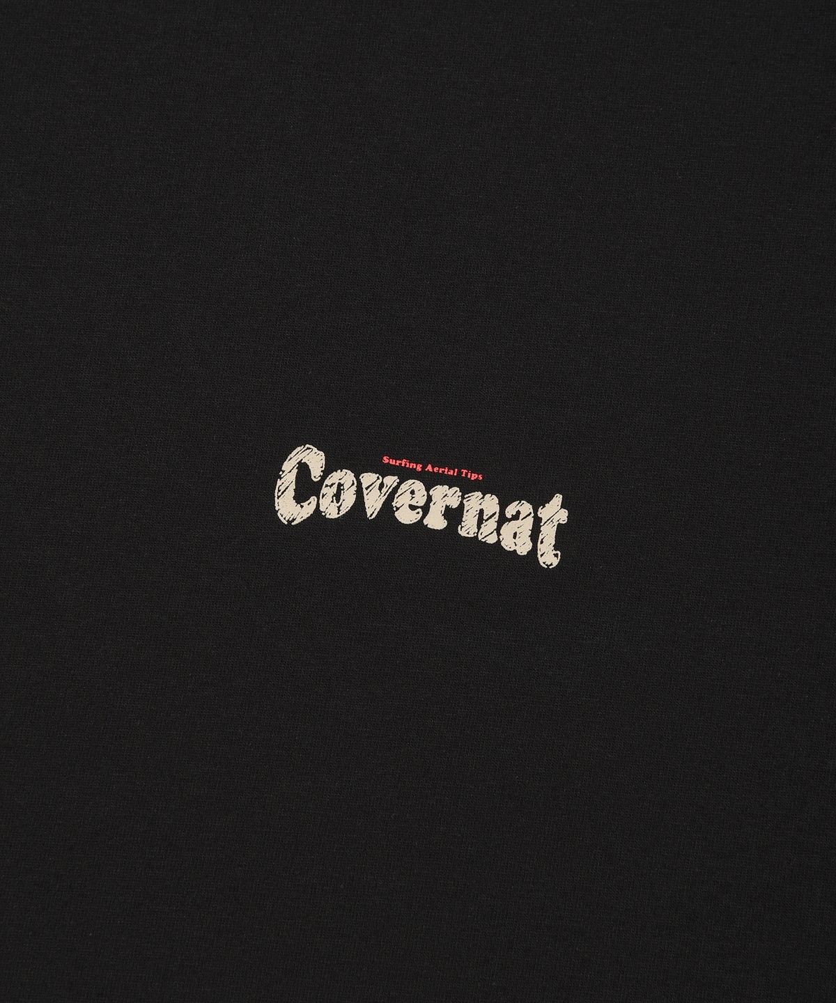 커버낫(COVERNAT) 쿨 코튼 서핑 모션 그래픽 티셔츠 블랙
