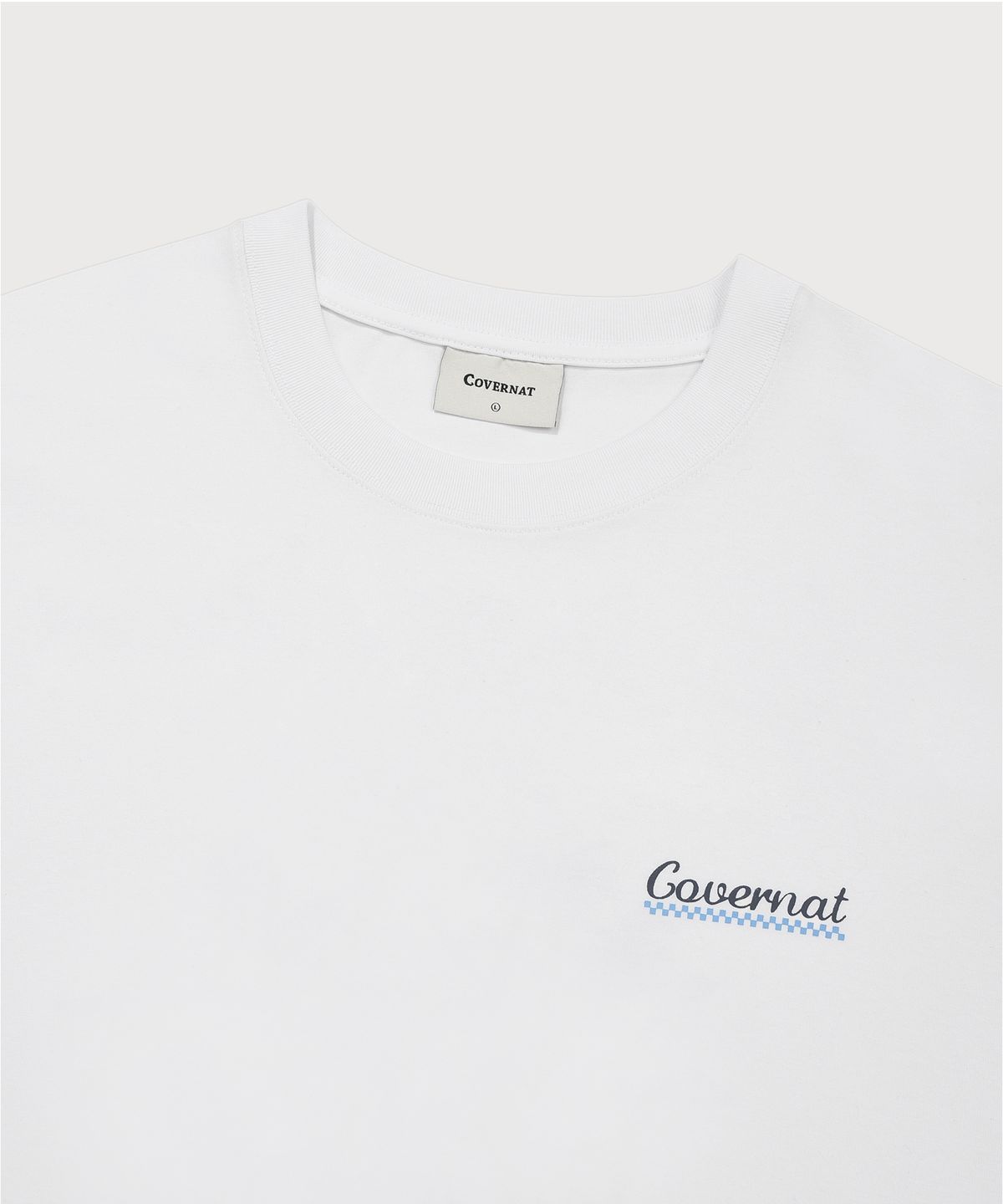 커버낫(COVERNAT) 쿨 코튼 서퍼 덕 그래픽 티셔츠 화이트