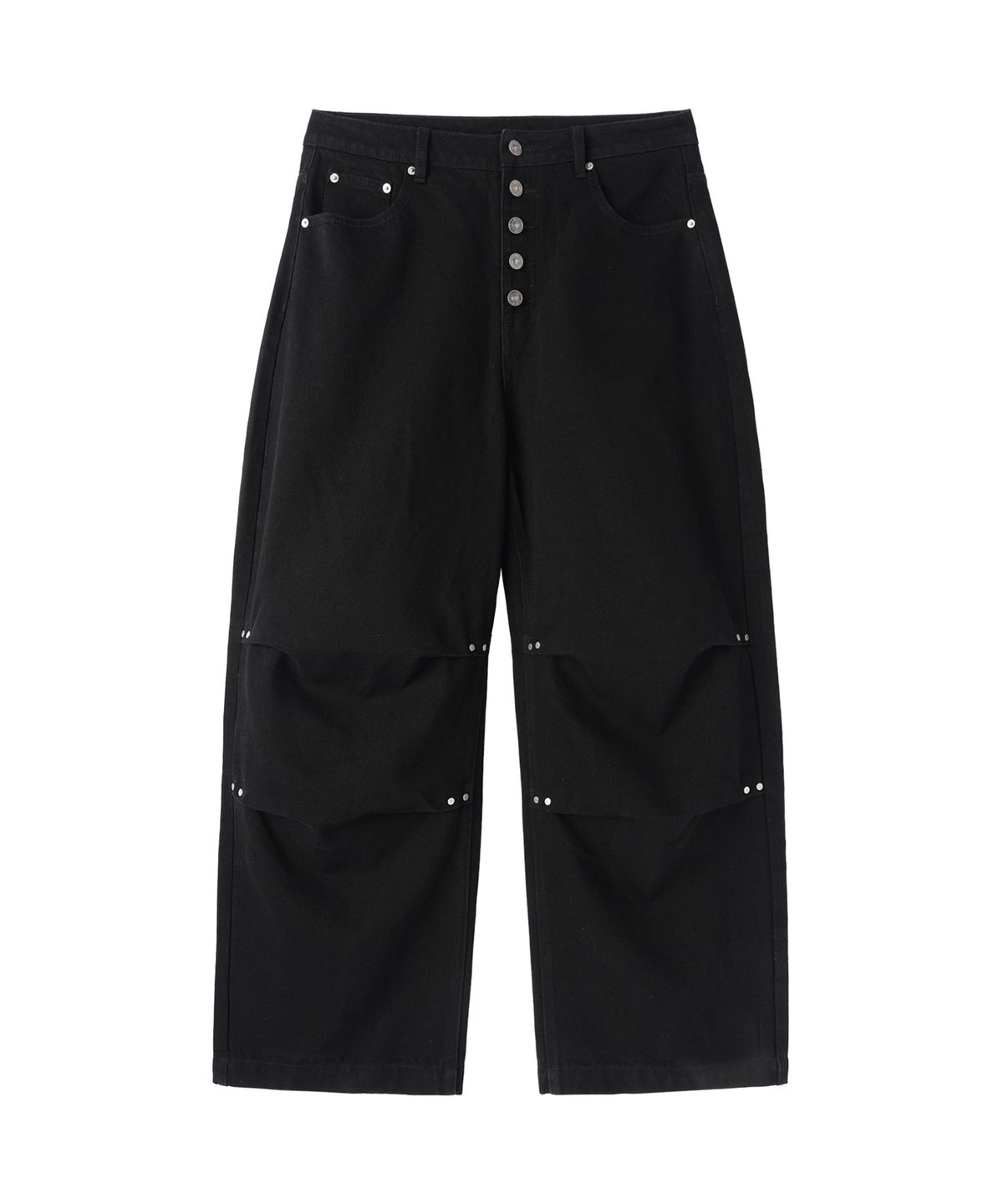오픈야드(오와이)(OPENYARD(OY)) TUCK WIDE VOLUME PANTS - BLACK