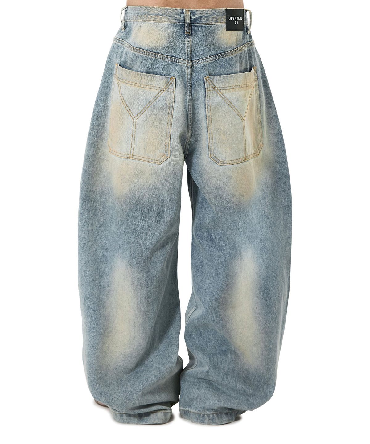 오픈야드(오와이)(OPENYARD(OY)) MUD WIDE VOLUME PANTS - BLUE