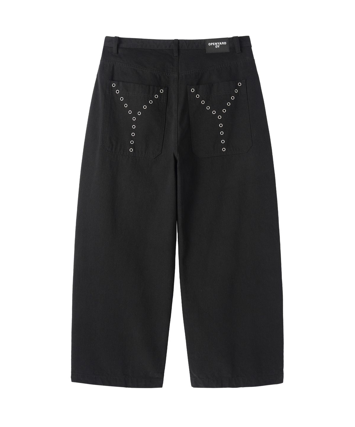 오픈야드(오와이)(OPENYARD(OY)) BULLET TUCK WIDE VOLUME PANTS - BLACK