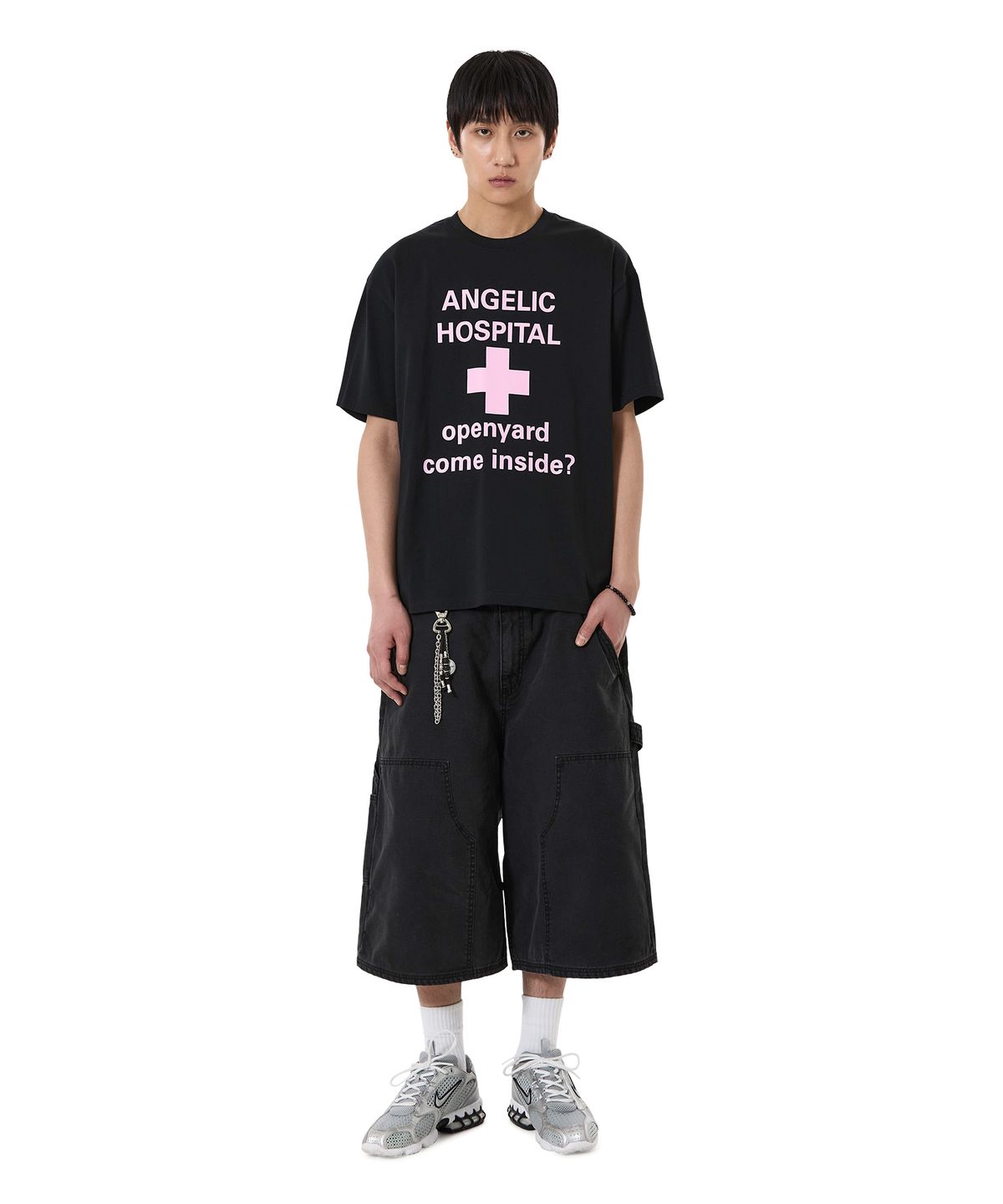 오픈야드(오와이)(OPENYARD(OY)) ANGELIC ER TEE - BLACK