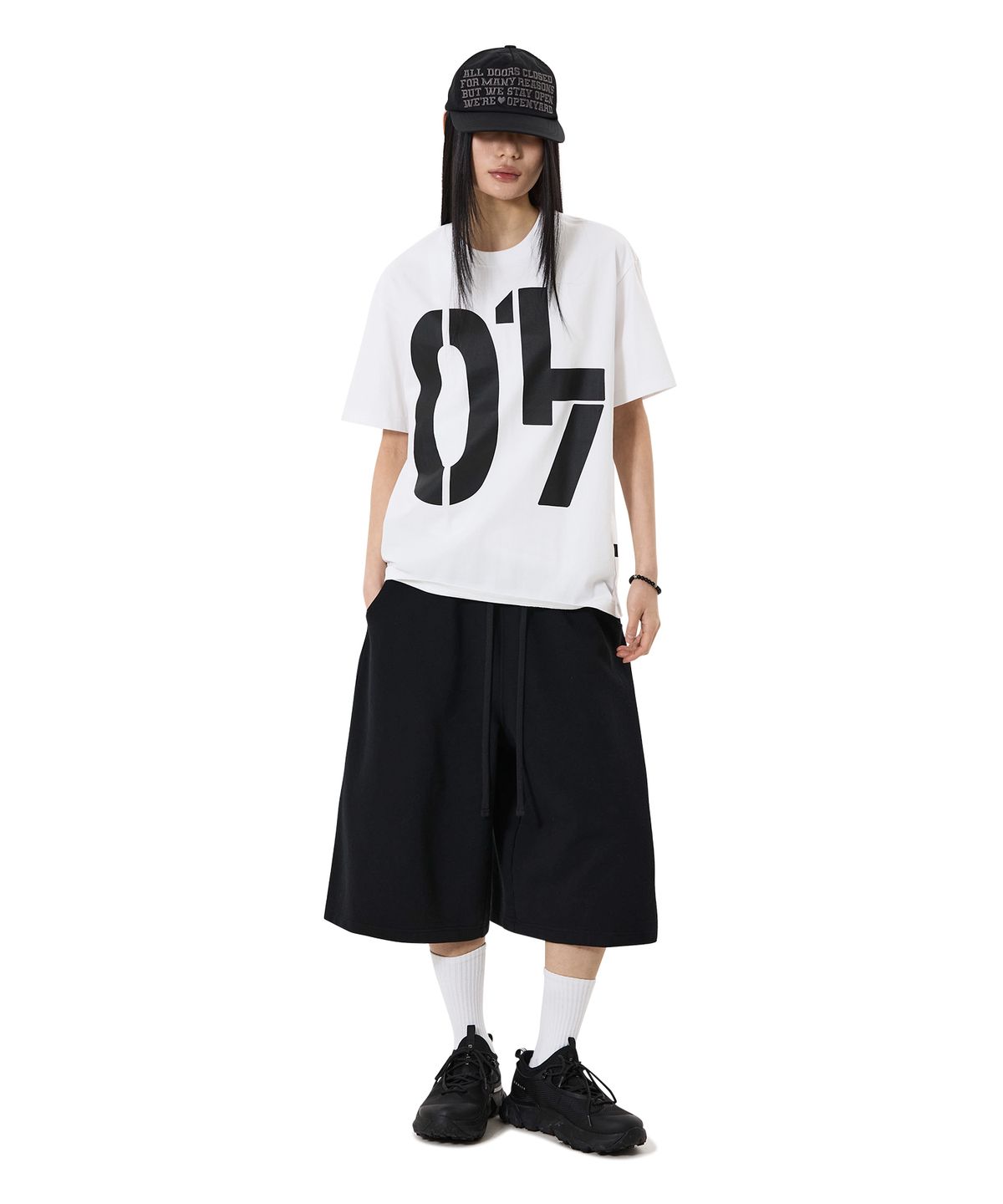 오픈야드(오와이)(OPENYARD(OY)) BLOCK CODE TEE - WHITE
