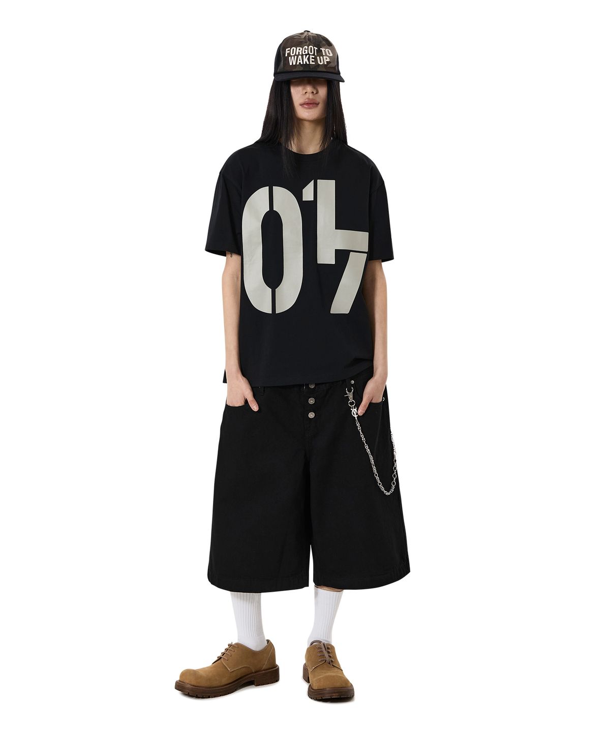 오픈야드(오와이)(OPENYARD(OY)) BLOCK CODE TEE - BLACK