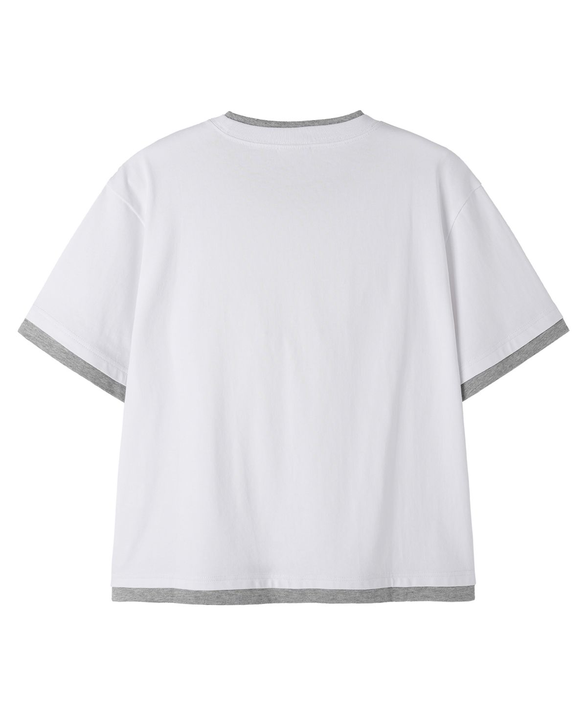 오픈야드(오와이)(OPENYARD(OY)) LAYERED BASIC CROP TEE - WHITE