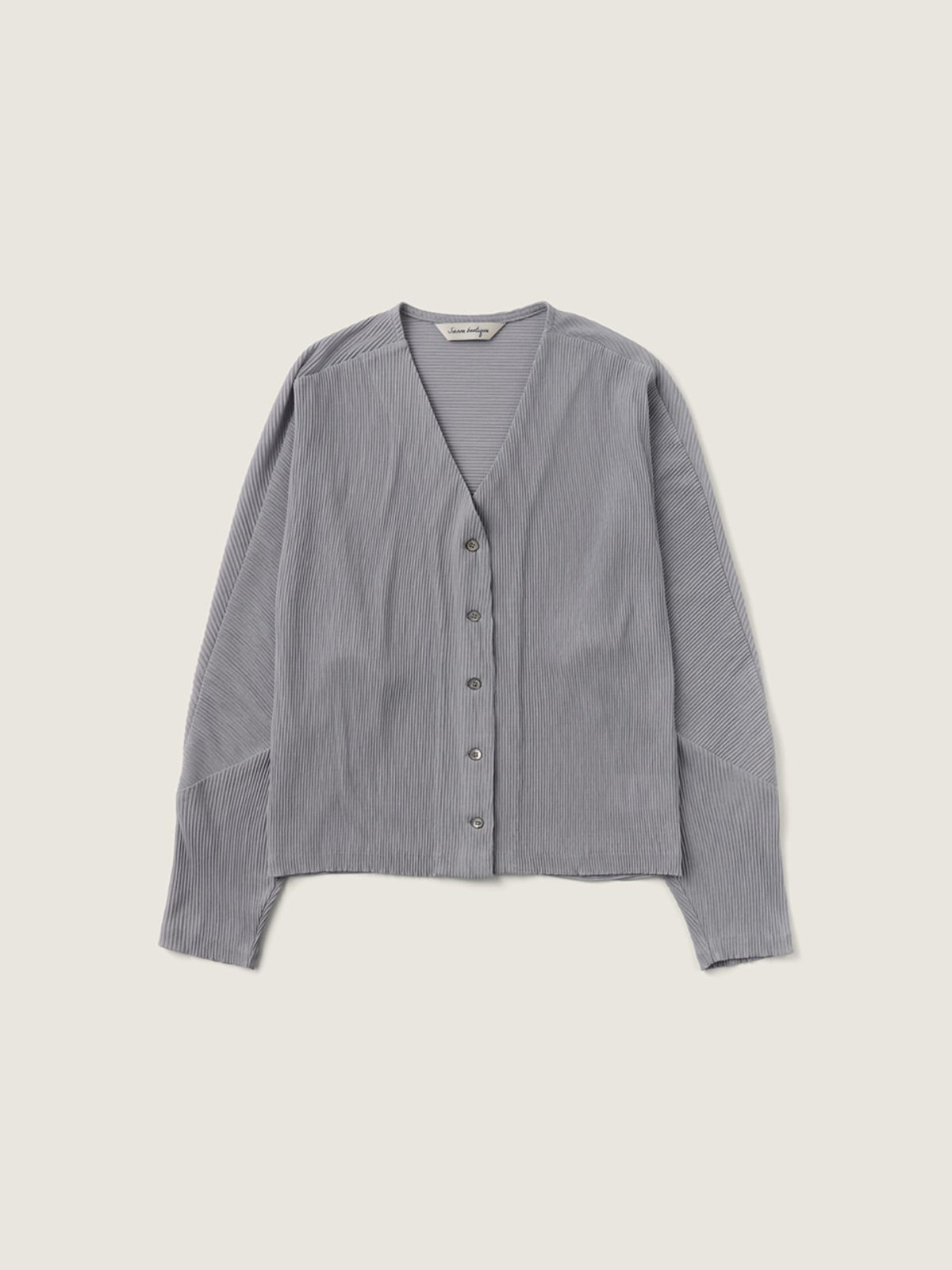 시엔느(SIENNE) Kali Pleats Cardigan (Pale Gray)