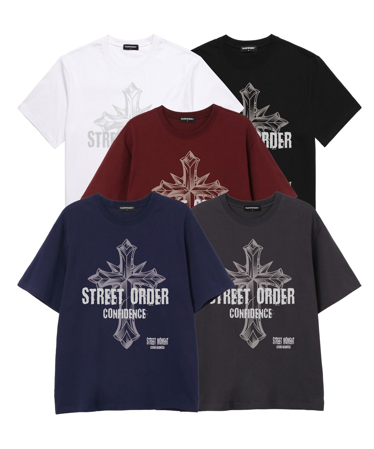 밴웍스(VANNWORKS) STREET ORDER 반팔 티셔츠 (VS0133) 블랙