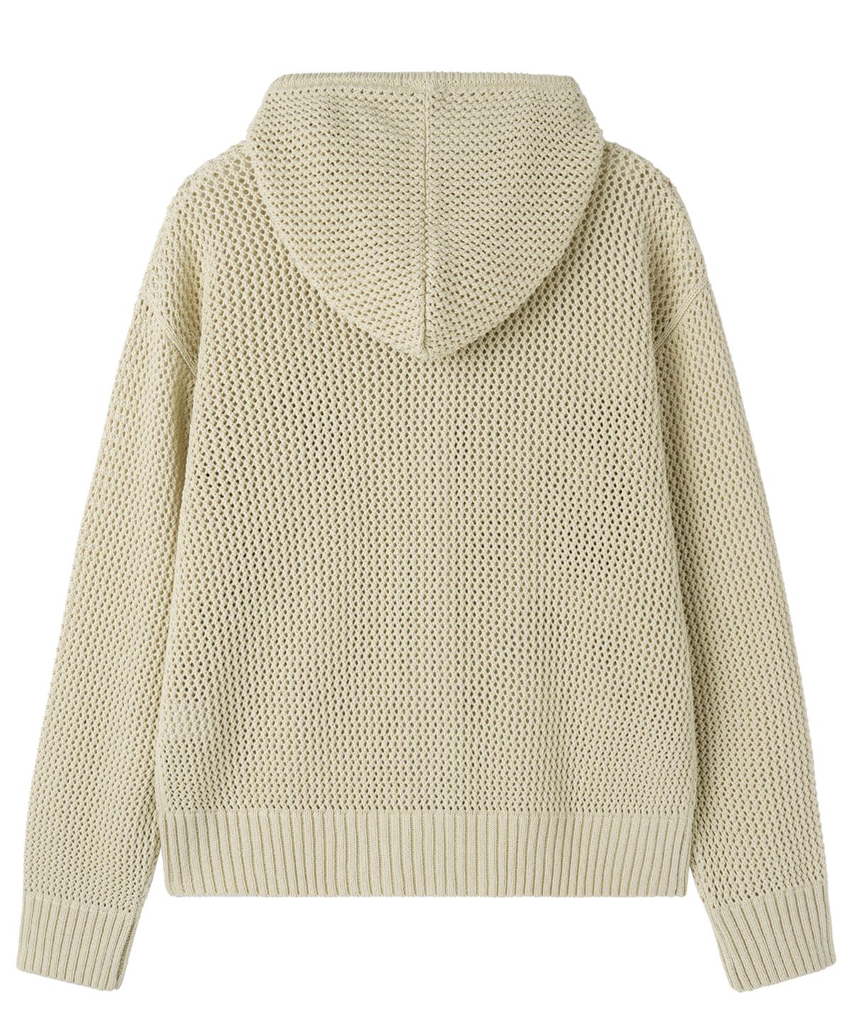 오픈야드(오와이)(OPENYARD(OY)) PRAY HARD KNIT HOODIE ZIP UP - IVORY