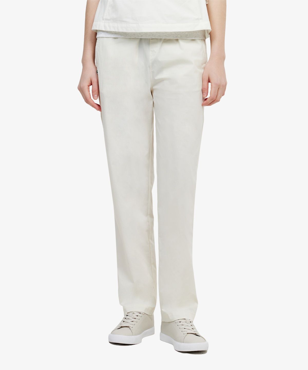 라코스테(LACOSTE) 여성 스트레치 우븐 셋업 테이퍼드 핏 팬츠 XF234E-56G S7G