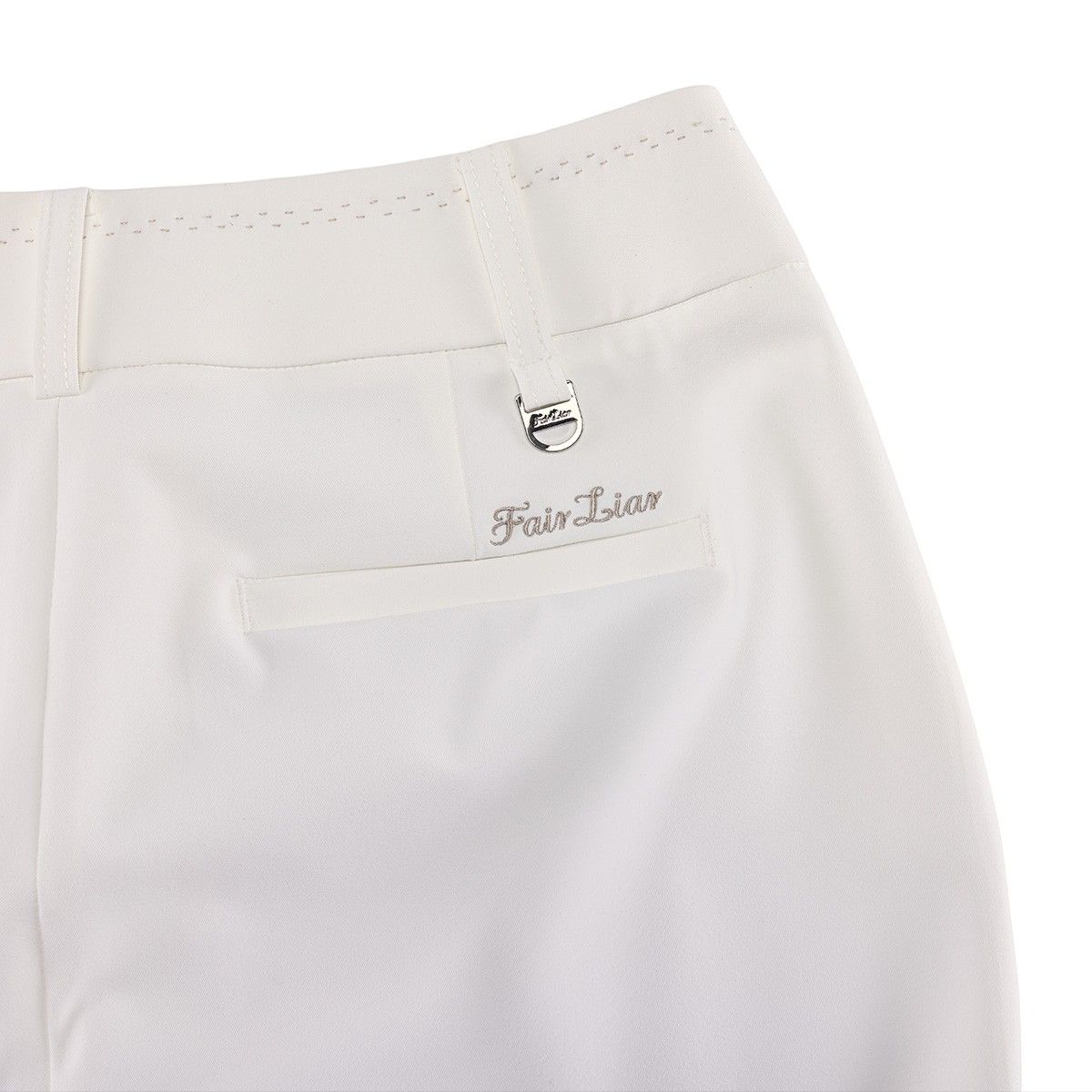 페어라이어 골프(FAIRLIAR GOLF) 진주 스티치 세미 부츠컷 팬츠 (크림)