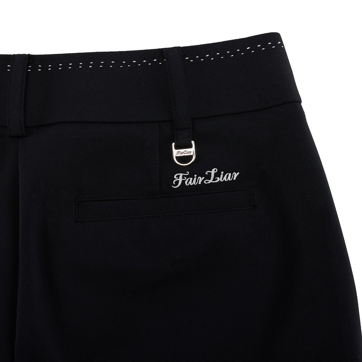 페어라이어 골프(FAIRLIAR GOLF) 진주 스티치 세미 부츠컷 팬츠 (블랙)