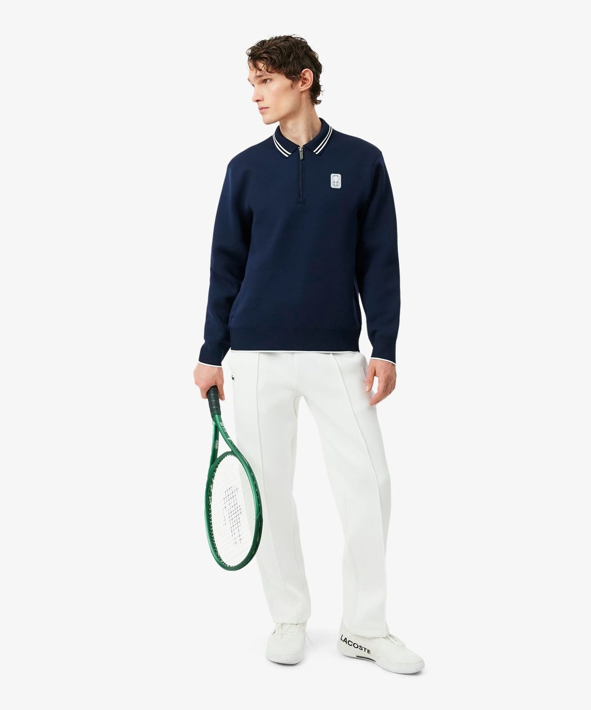 라코스테(LACOSTE) 남성 테니스 헤리티지 반집업 스웻셔츠 SH0271-56G 166