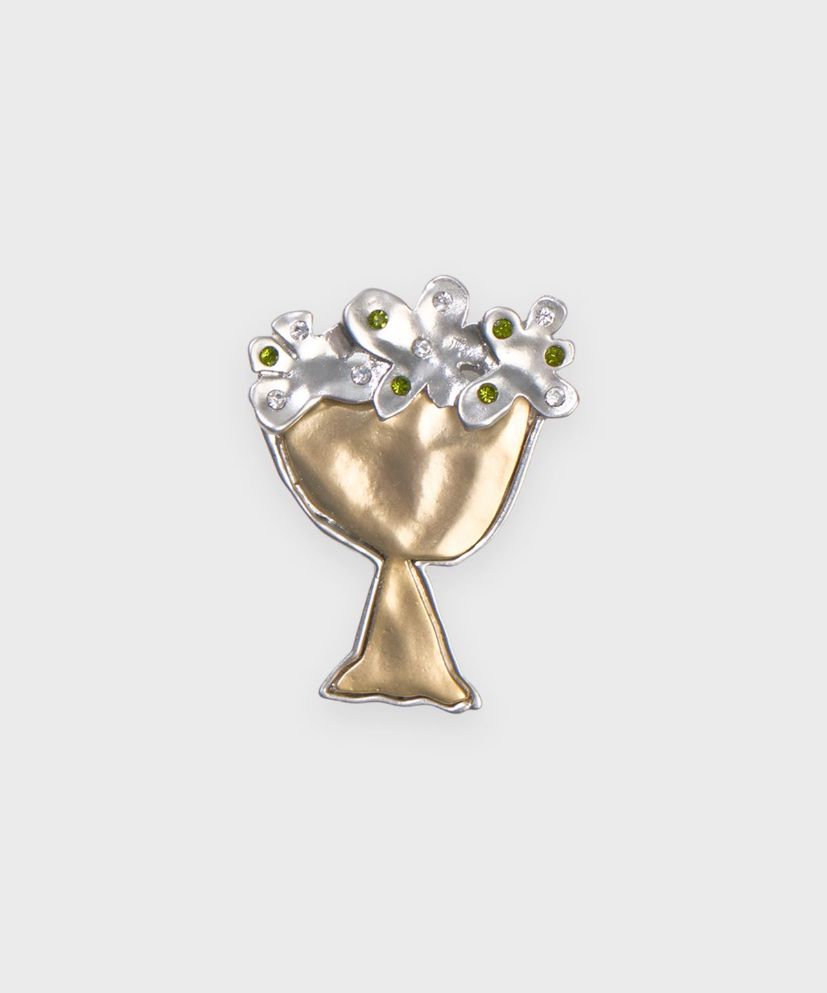 시눈(SINOON) Potted Flower Brooch (Silver Gold)