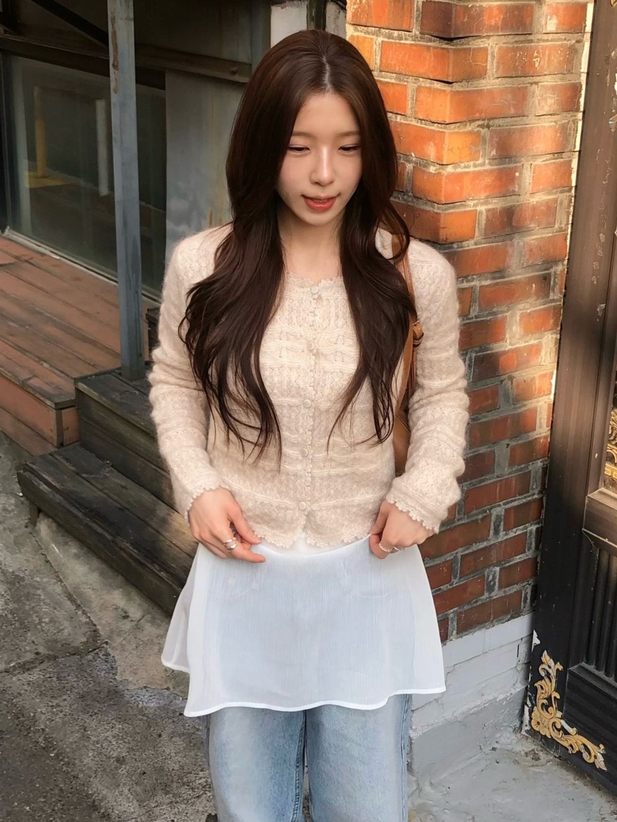 르니나(LENINA) DALENA scasi mohair knit cardigan_BEIGE