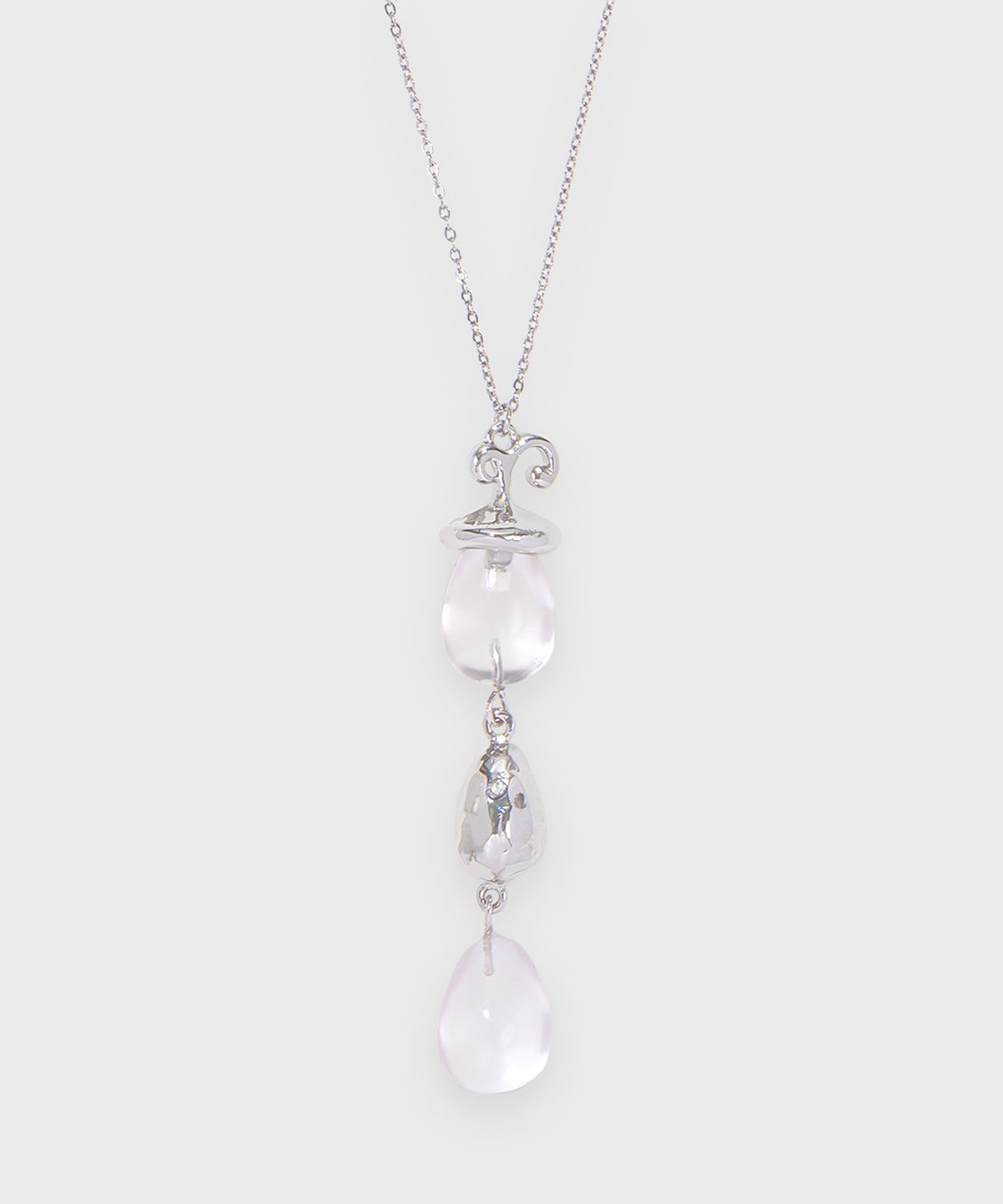 시눈(SINOON) Eggplant Drop Necklace (Silver)