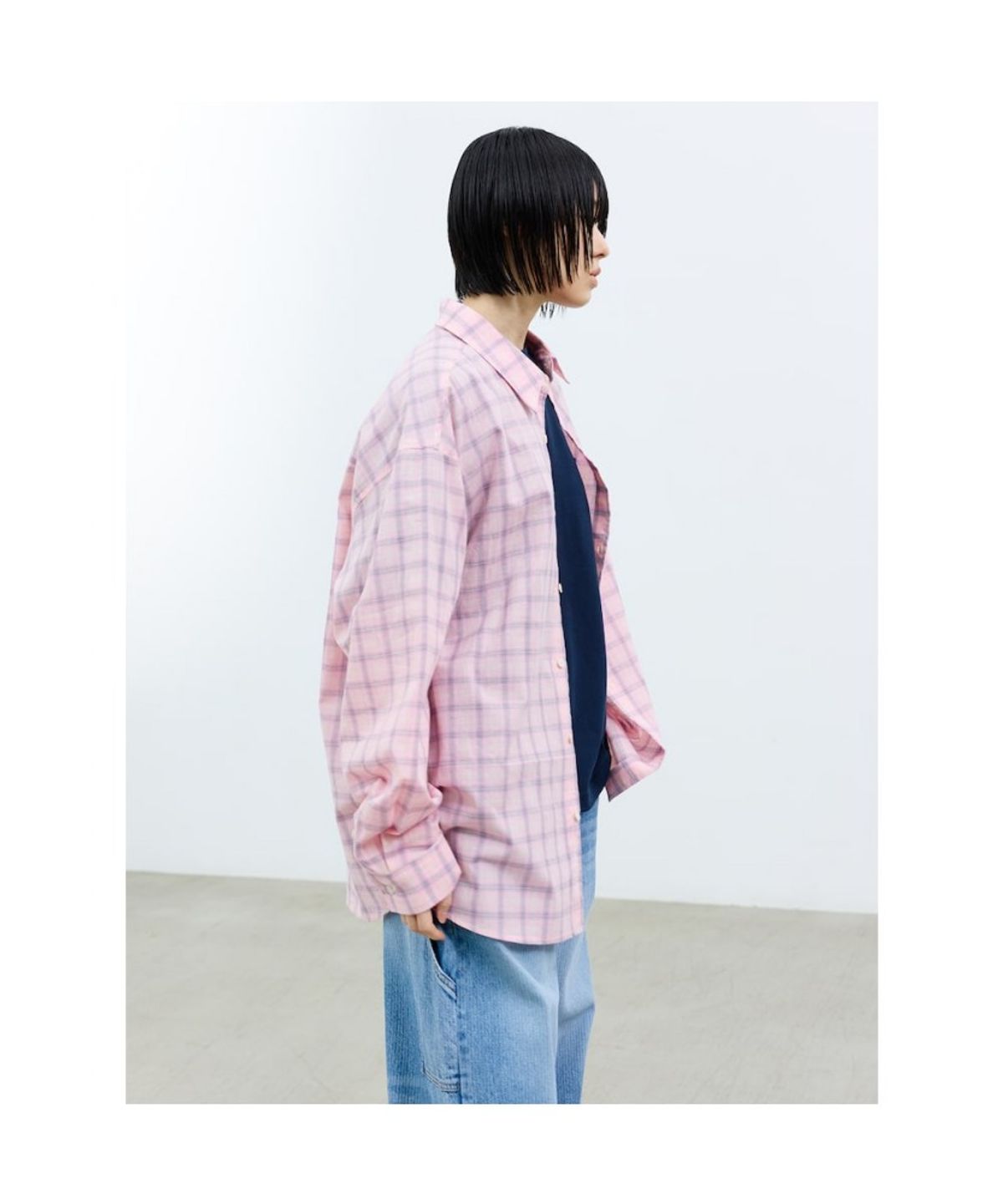 샌드 사운드(SAND SOUND) (UNISEX) 체크 핑크 셔츠  핑크