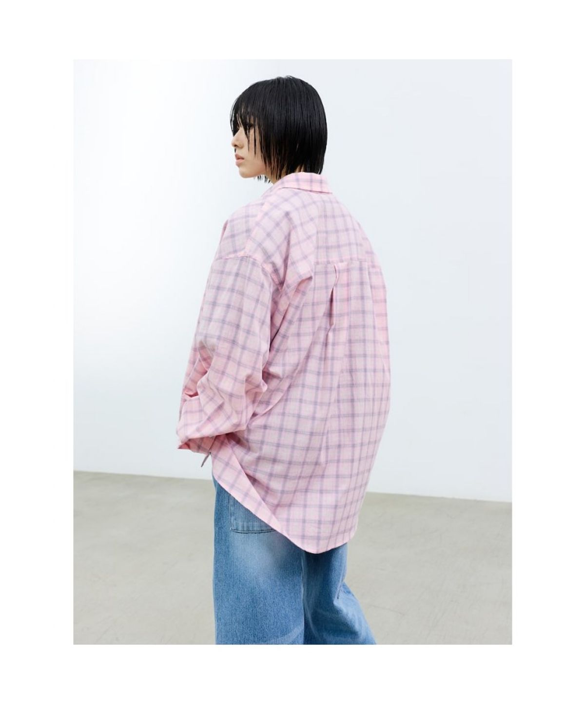 샌드 사운드(SAND SOUND) (UNISEX) 체크 핑크 셔츠  핑크