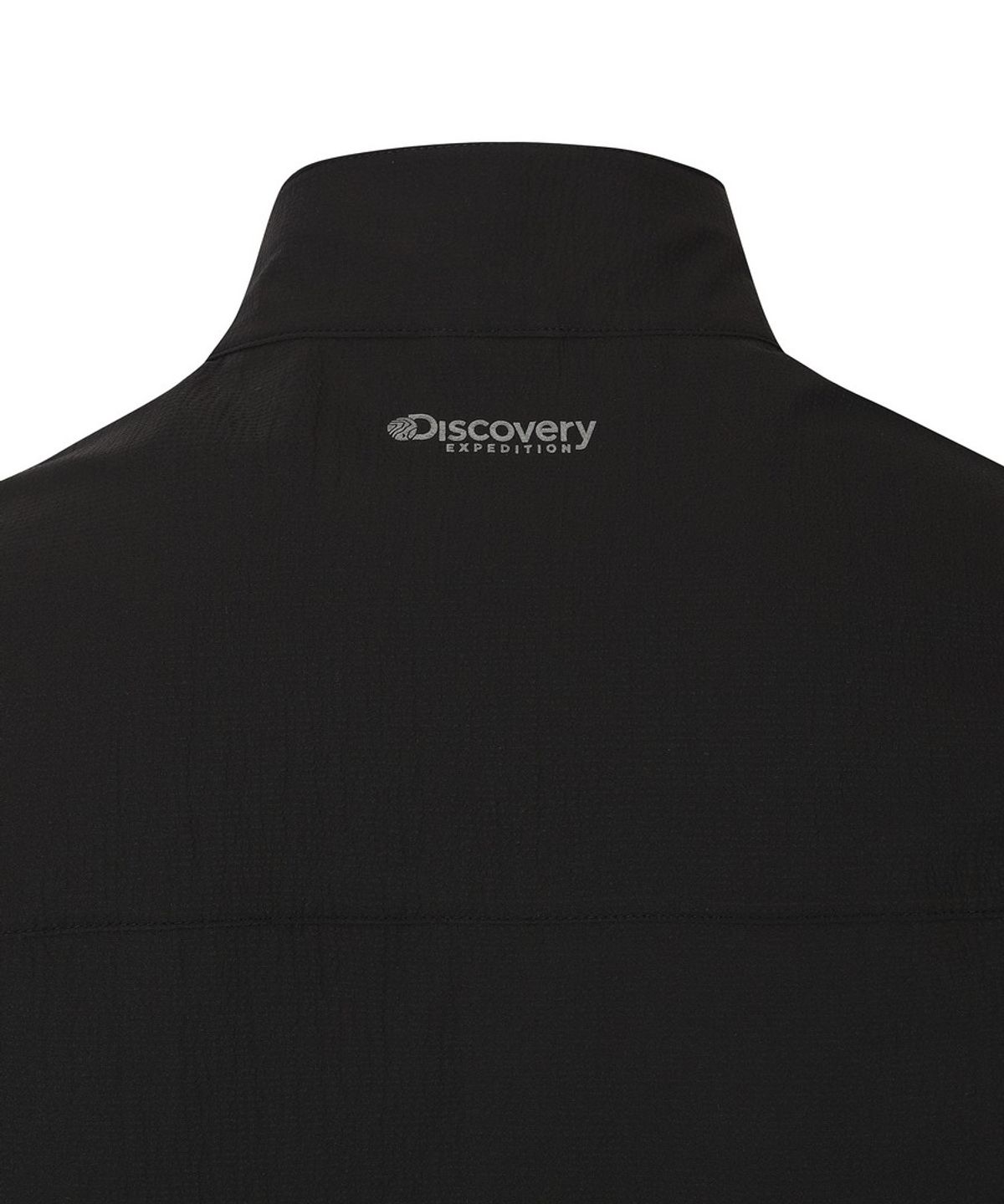 디스커버리 익스페디션(DISCOVERY EXPEDITION) 남성 시어서커 하이넥 반팔 집업 자켓 (BLACK)