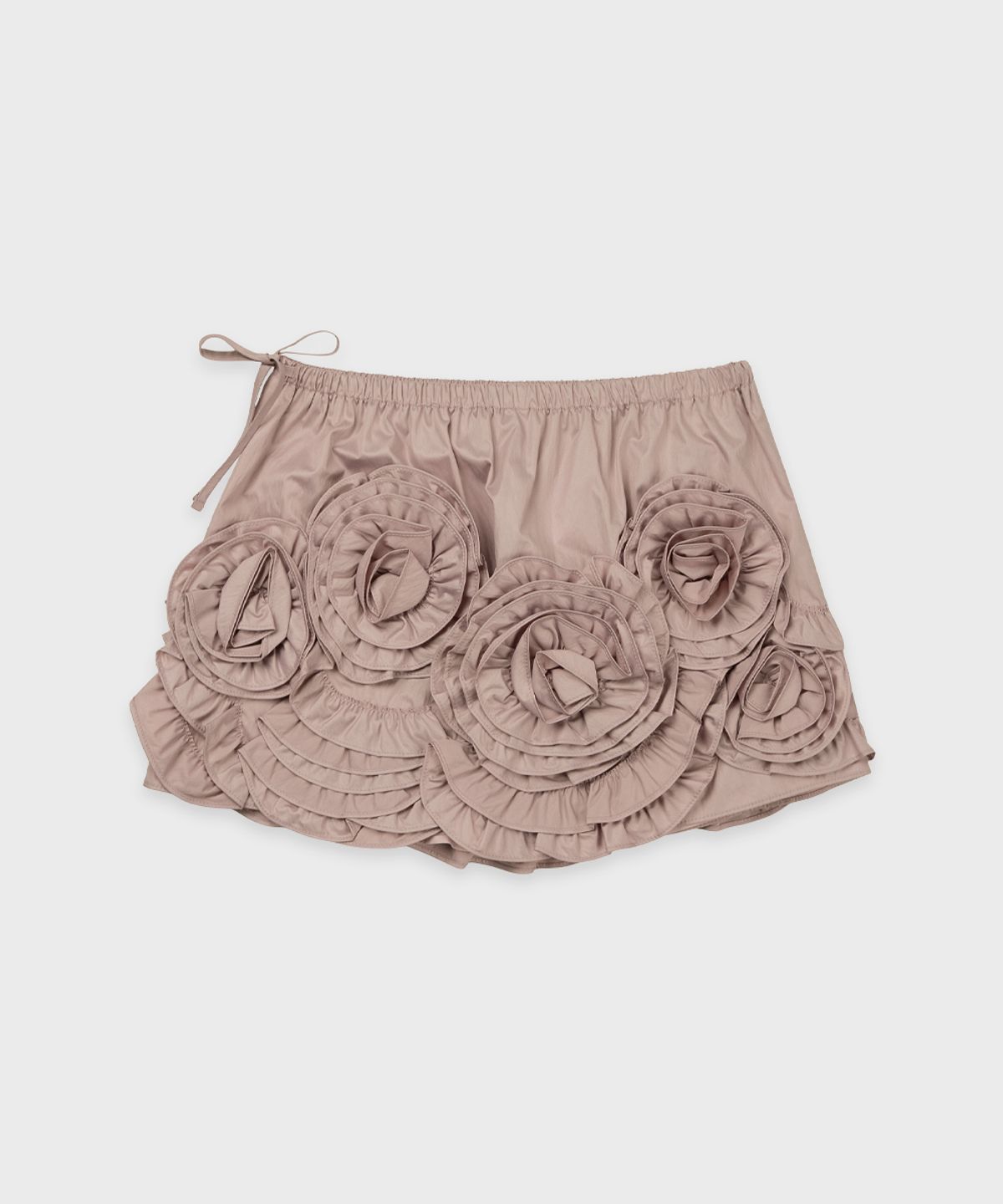 시눈(SINOON) Rose Frill Mini Skirt (Indie Pink)