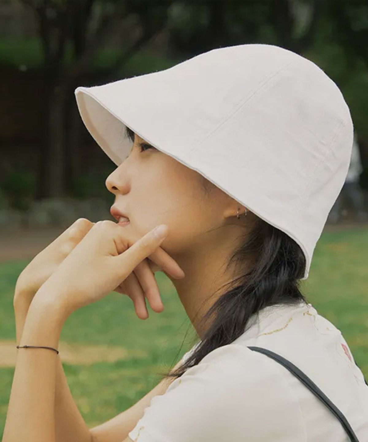 슬리피슬립(SLEEPYSLIP) STRAP LINEN BUCKET HAT(4COLOR)
