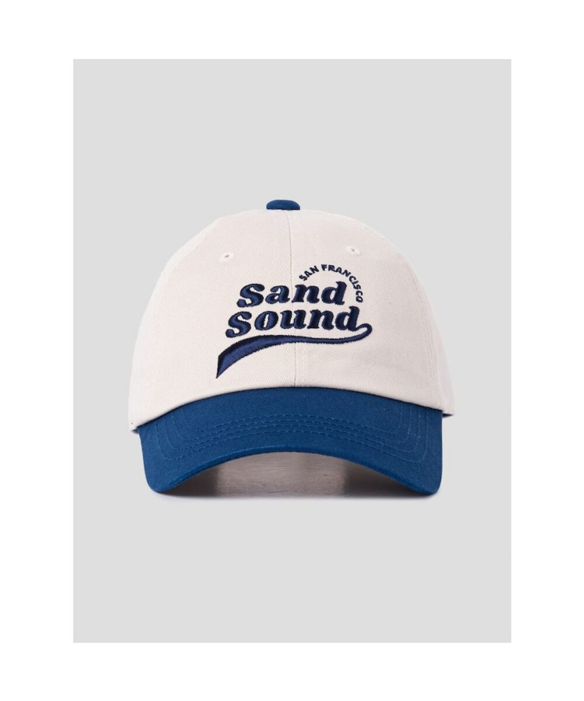 샌드 사운드(SAND SOUND) (UNISEX) Big Wave Logo Cap  Blue & Ivory