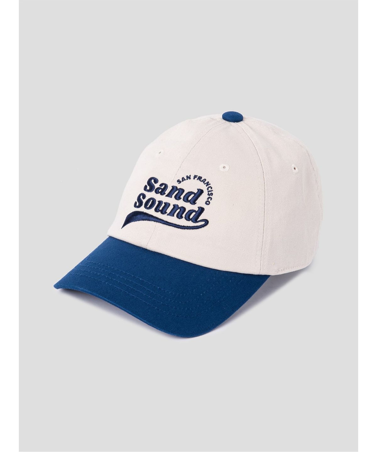 샌드 사운드(SAND SOUND) (UNISEX) Big Wave Logo Cap  Blue & Ivory