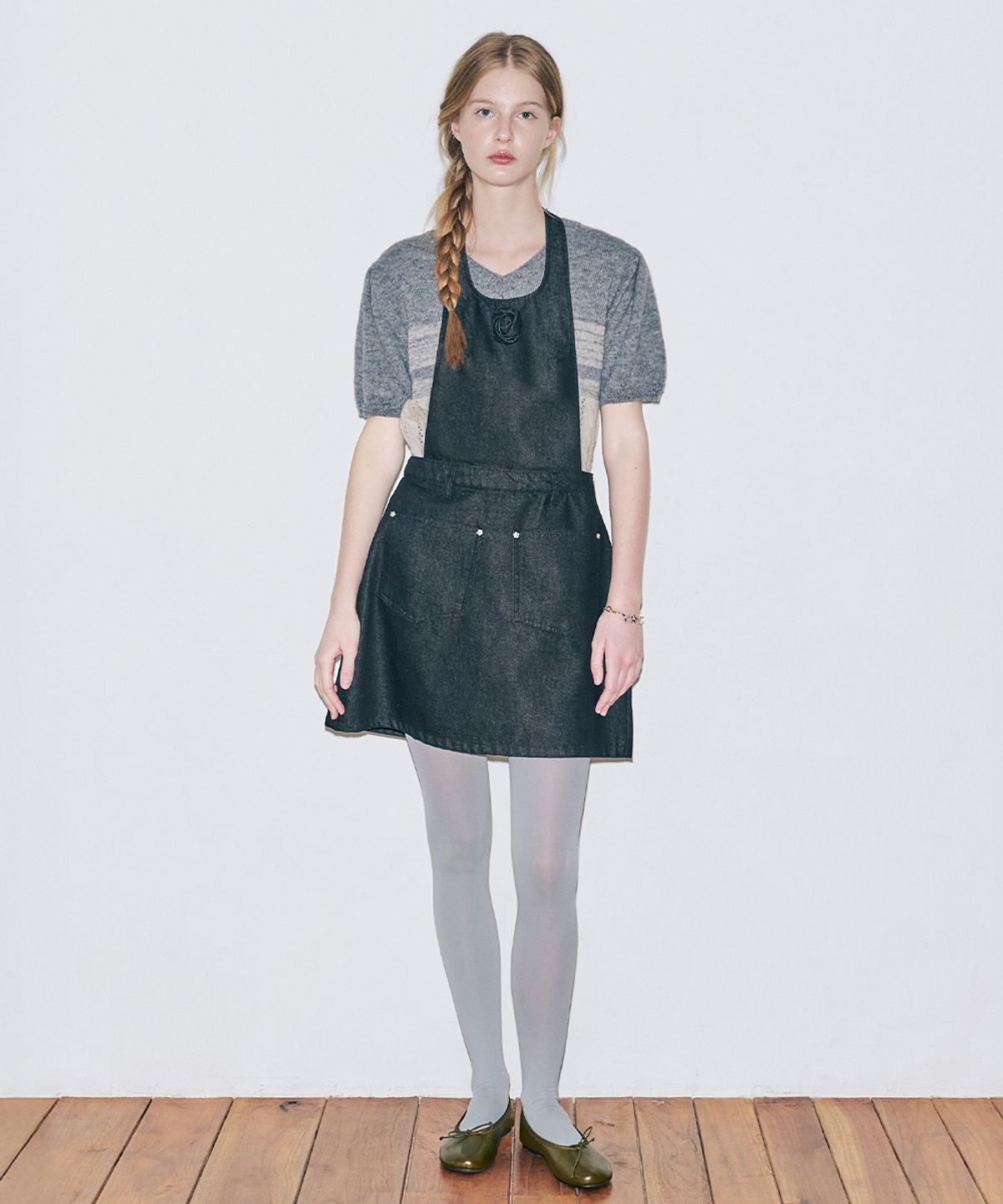 시눈(SINOON) Flower Halter One-Piece (Black)