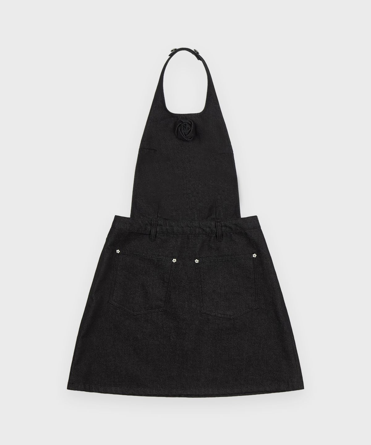 시눈(SINOON) Flower Halter One-Piece (Black)