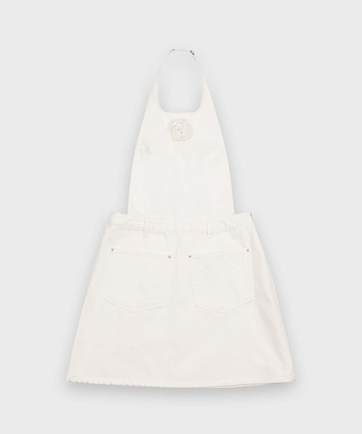 시눈(SINOON) Flower Halter One-Piece (Ivory)