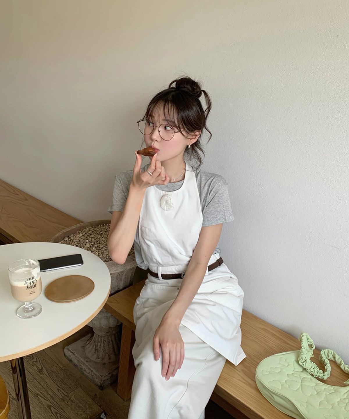시눈(SINOON) Flower Halter One-Piece (Ivory)