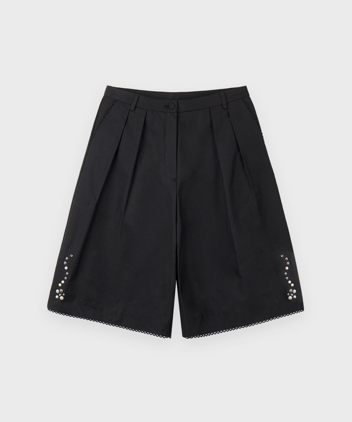 시눈(SINOON) Silver Pebble Half Pants (Black)