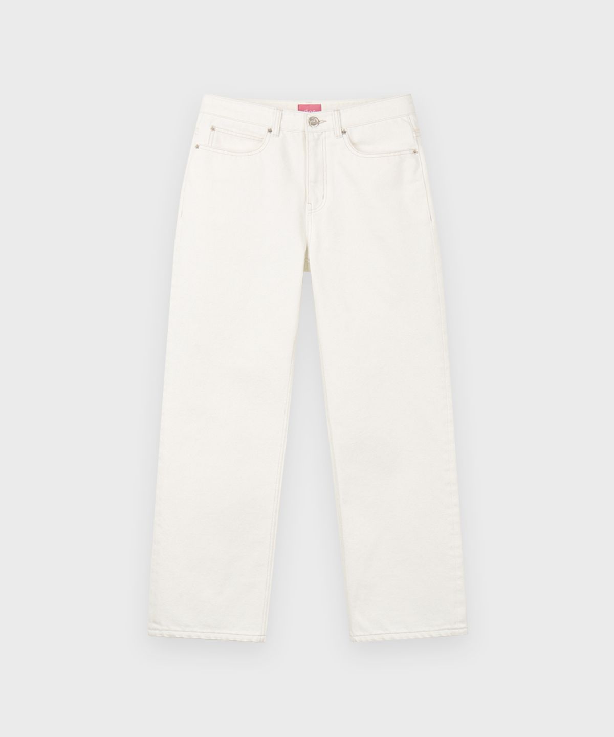 시눈(SINOON) Lace Straight Denim (White)