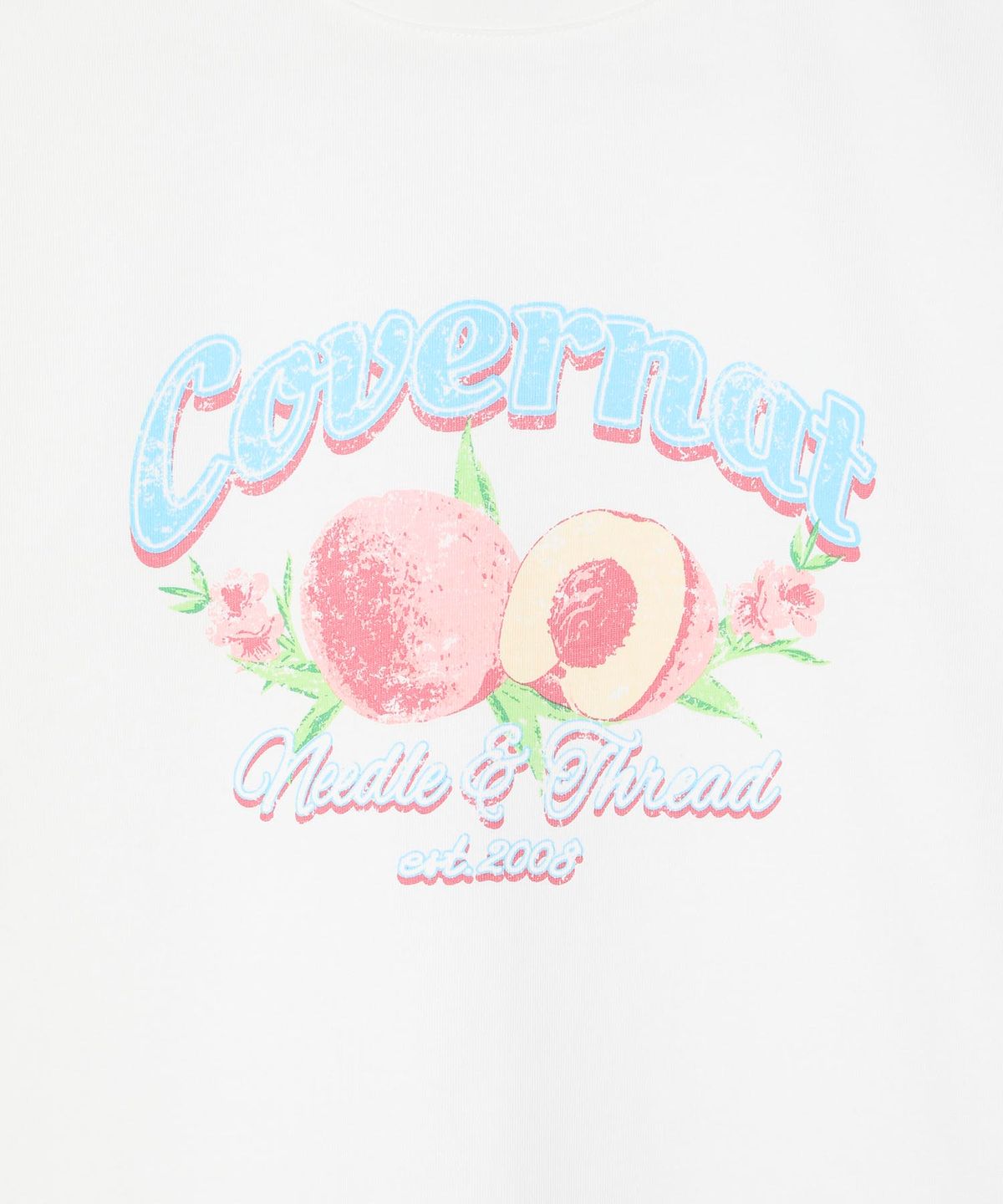 커버낫 키즈(COVERNAT KIDS) 피치 블라썸 티셔츠 화이트 CK2602ST87WH