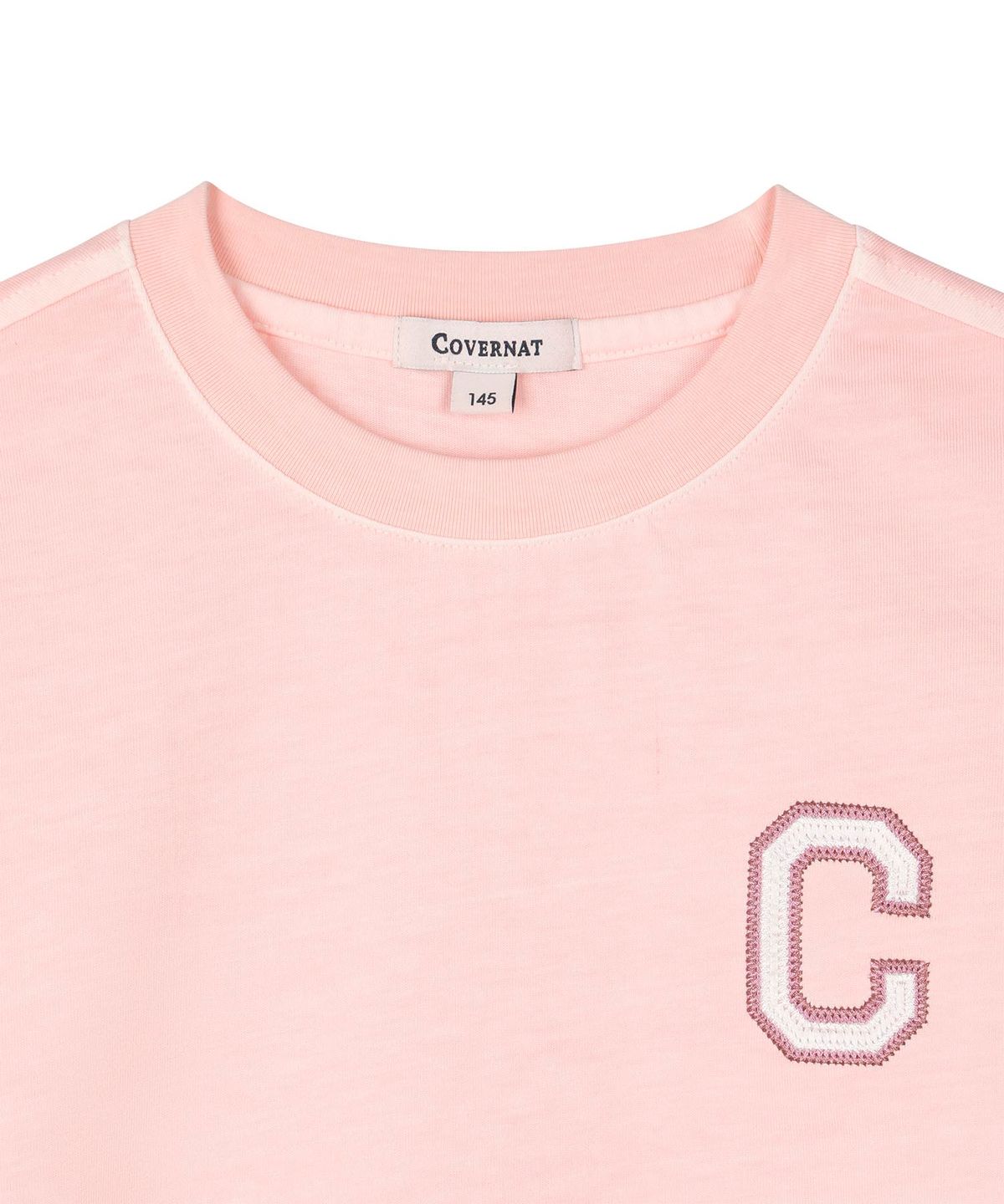 커버낫 키즈(COVERNAT KIDS) C로고 피그먼트 티셔츠 핑크 CK2602ST05PI